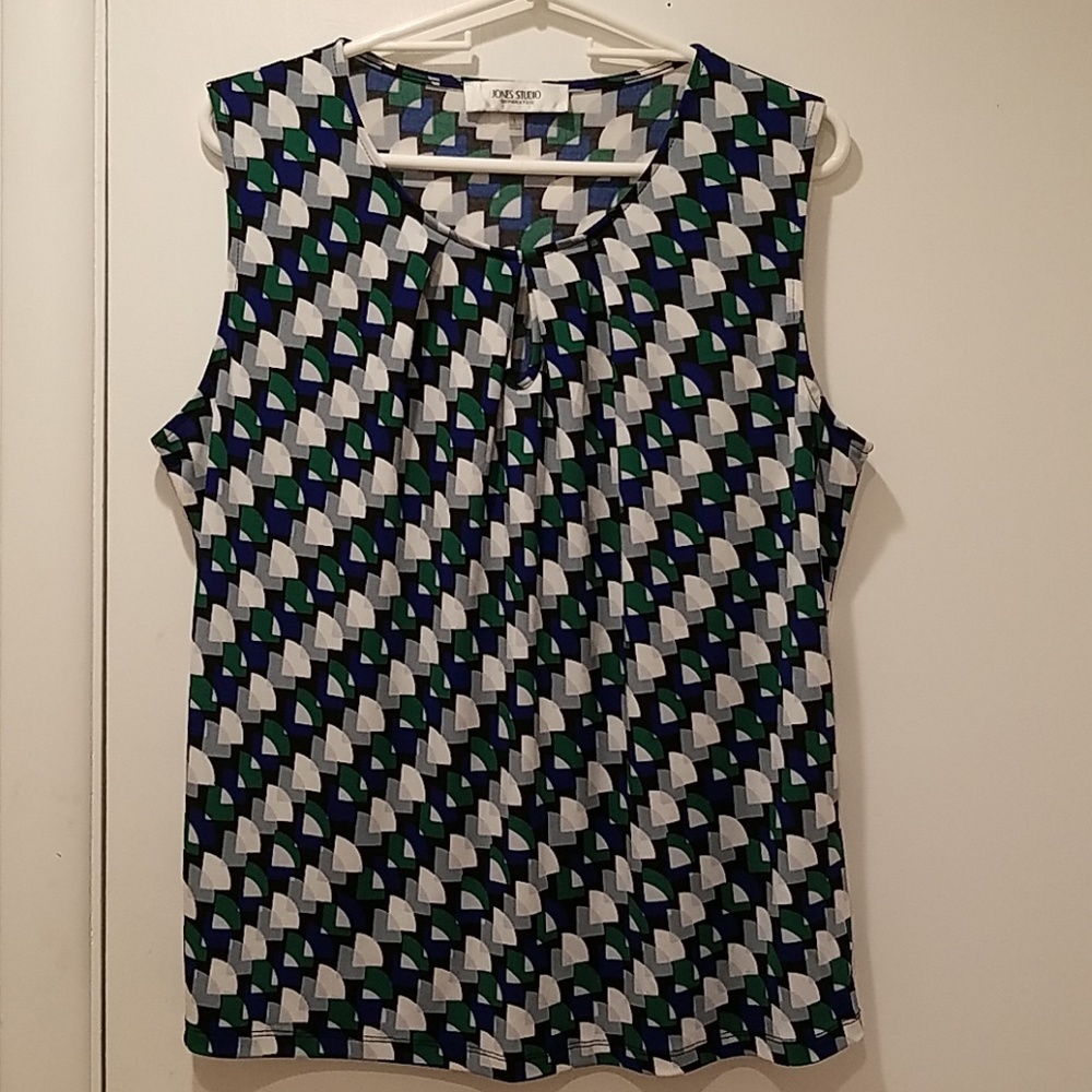 Jones Studio Separates Sleeveless Blue & Green L